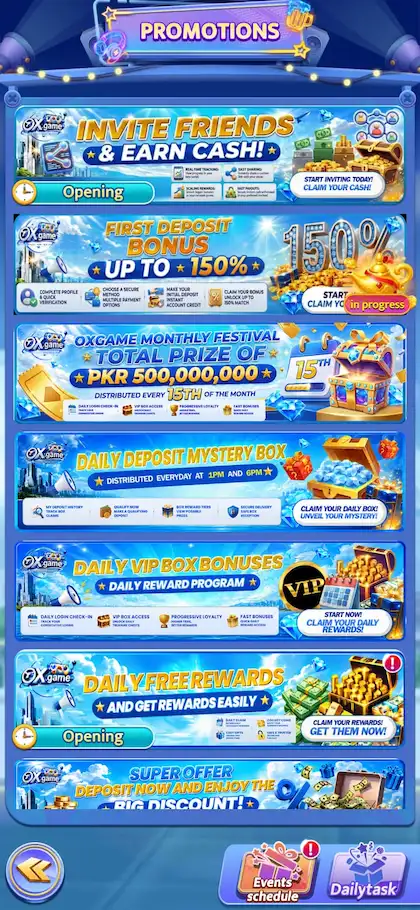 OX game promotions