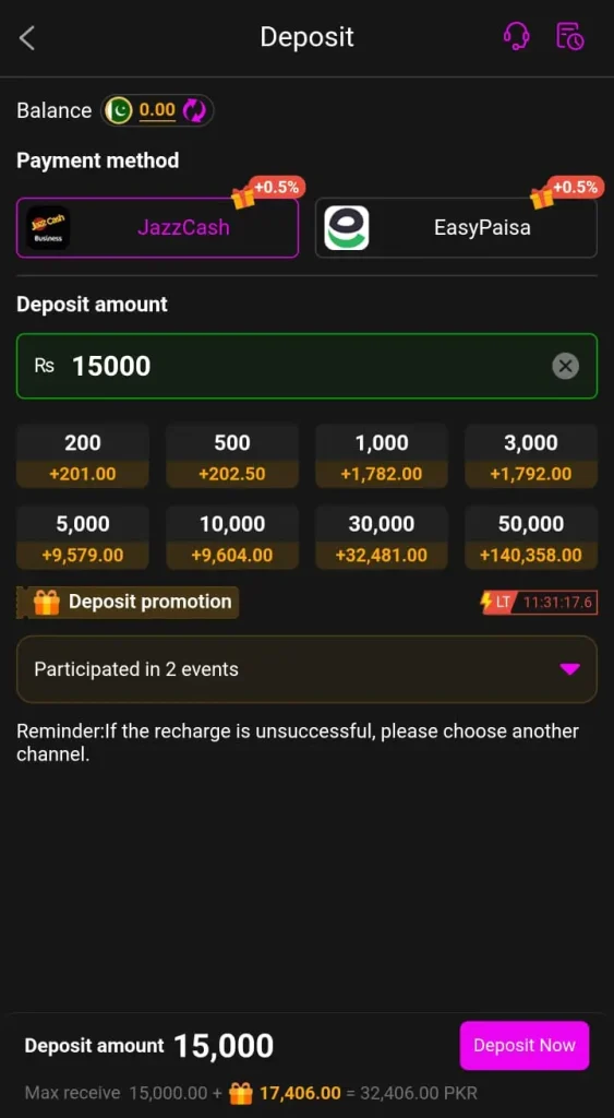XF777 Game Deposit